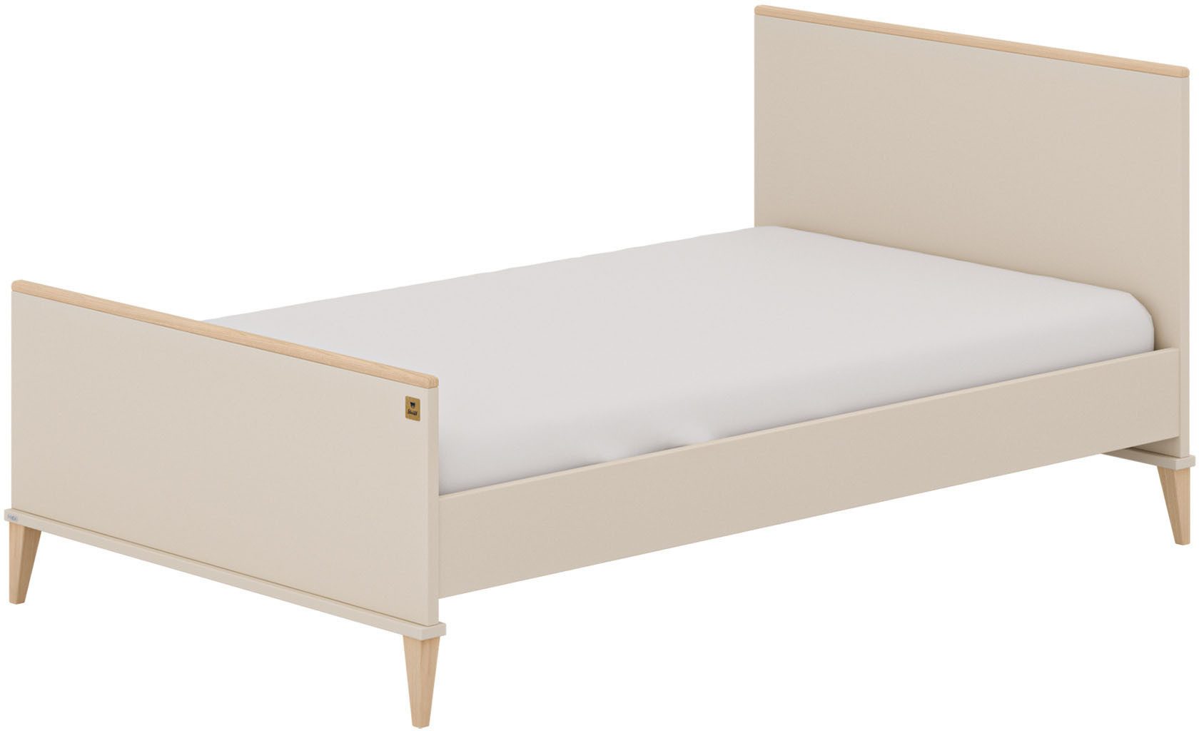 PAIDI Kinderbett MILA & BEN Steiff by PAIDI, 120x200cm, Beige mit Massivholz, zeitloses und langlebiges Einzelbett, geprüfte Qualität