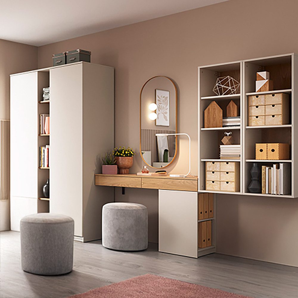 Lomadox Jugendzimmer-Set FIER-129, (Sparset, 5-tlg., Kleiderschrank Schreib günstig online kaufen