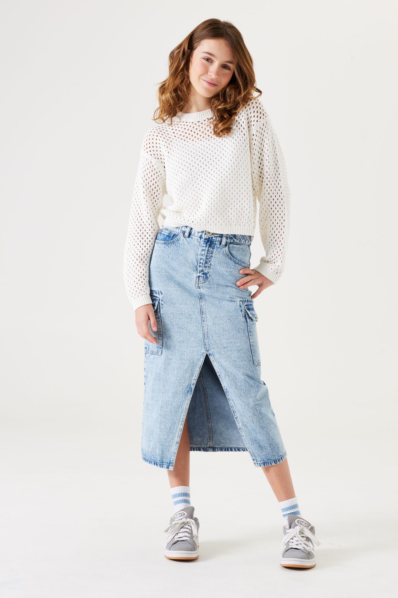 Garcia Jeansrock lang mit Schlitz