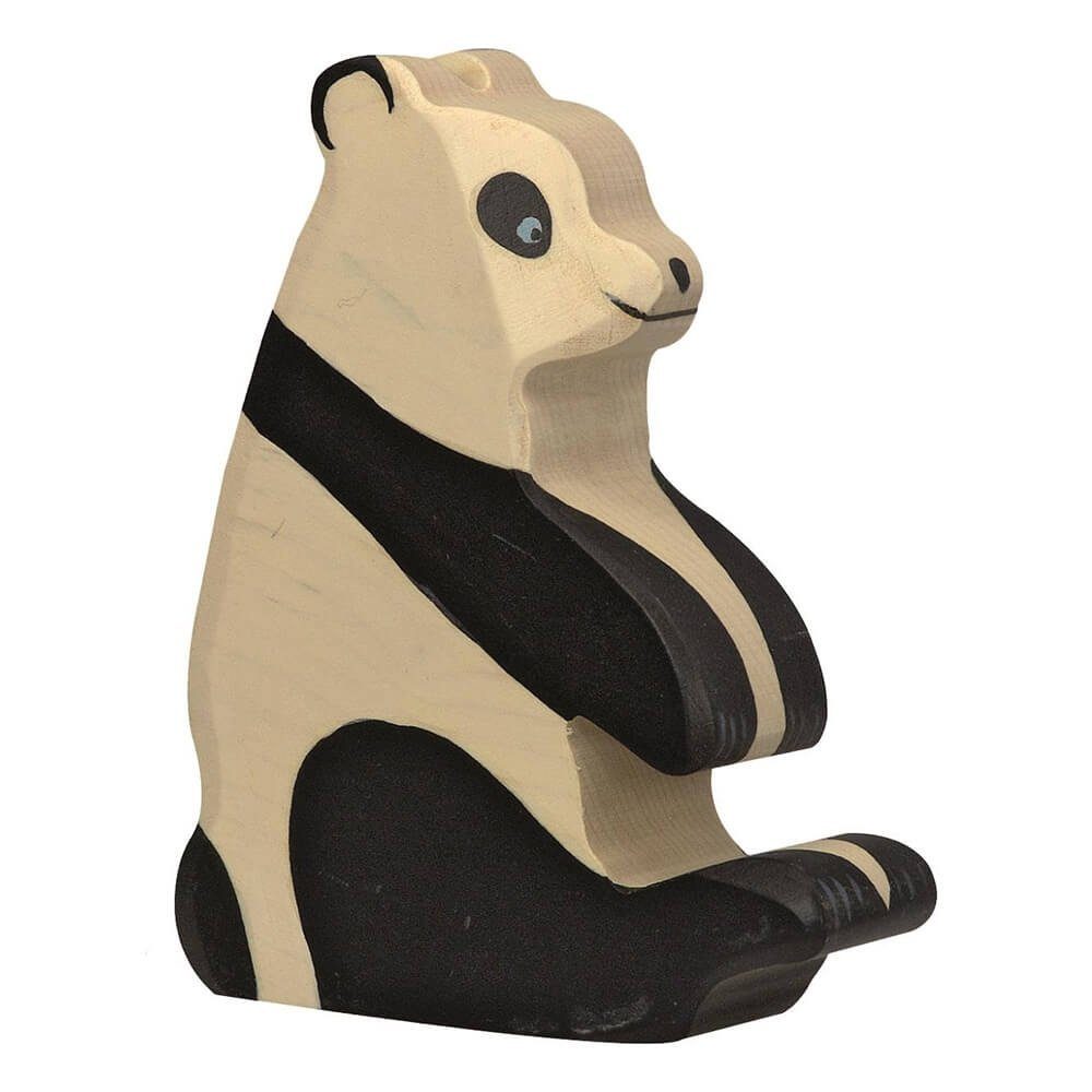 Holztiger Tierfigur HOLZTIGER - sitzend Pandabär Holz aus