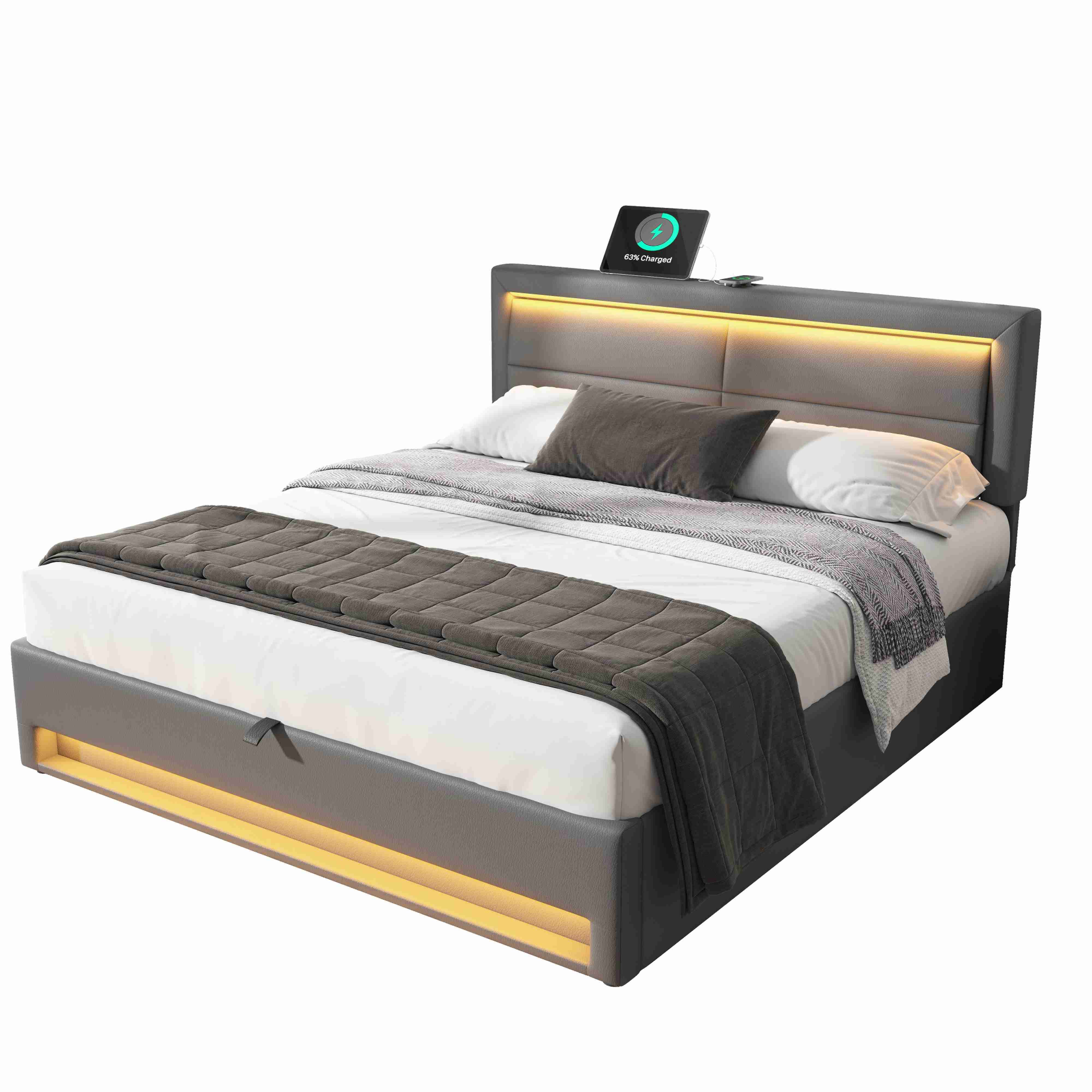 BlingBin Polsterbett Hydraulisches Bett, Stauraumbett, Funktionsbett günstig online kaufen