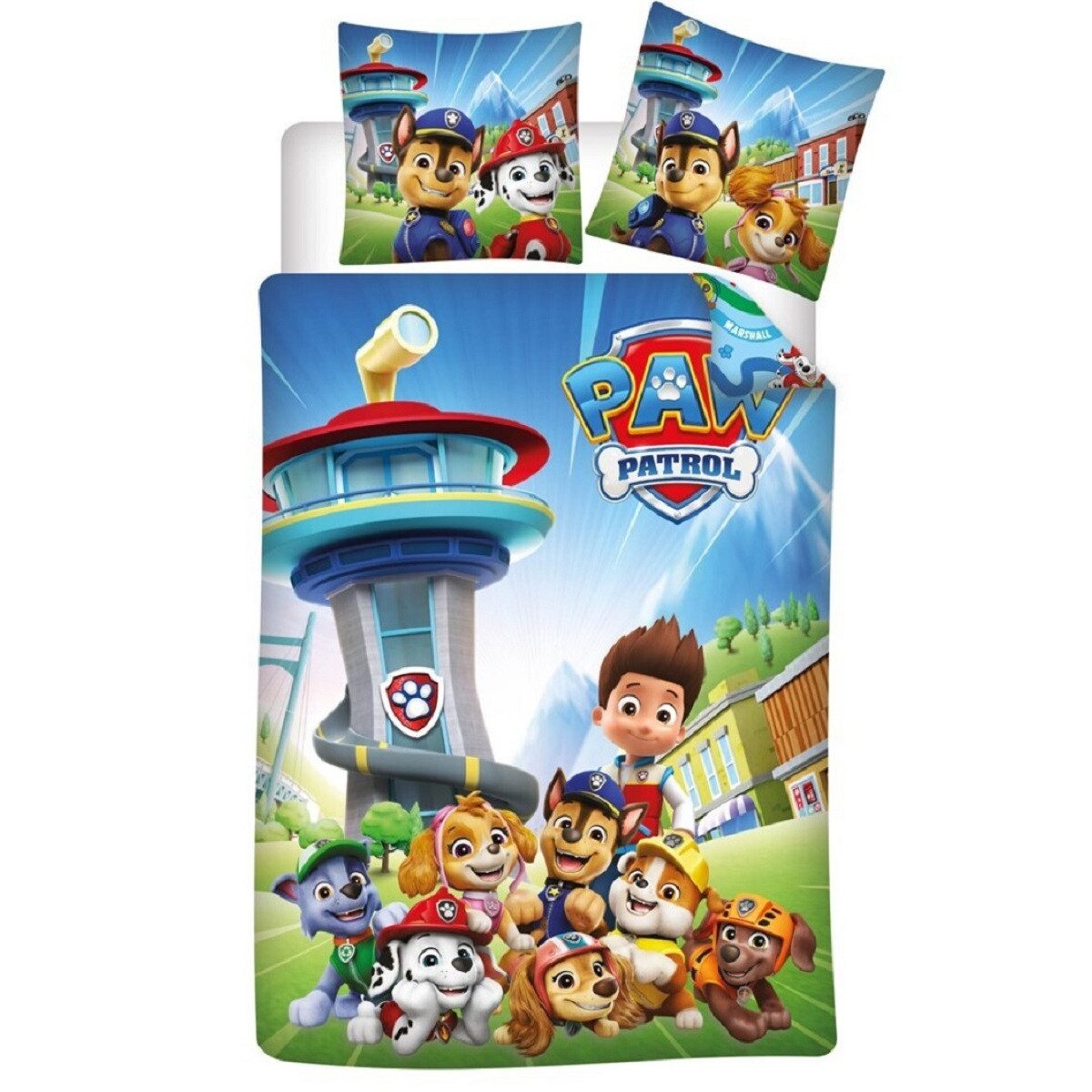 PAW PATROL Bettwäsche Bettbezug Set 140 × 200 cm mit Kissenbezug 65x65 cm, 2 teilig