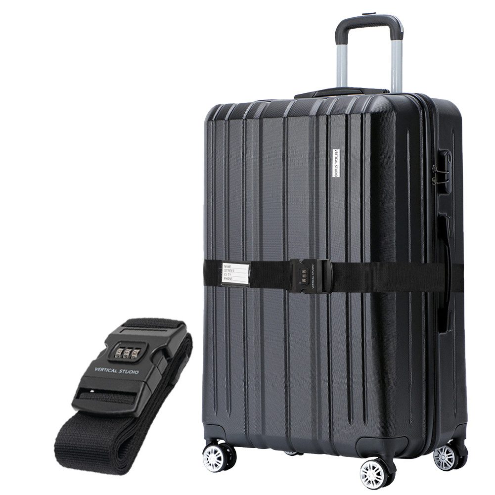 VERTICAL STUDIO Trolley Koffer mit Koffergurt, 4 Rollen