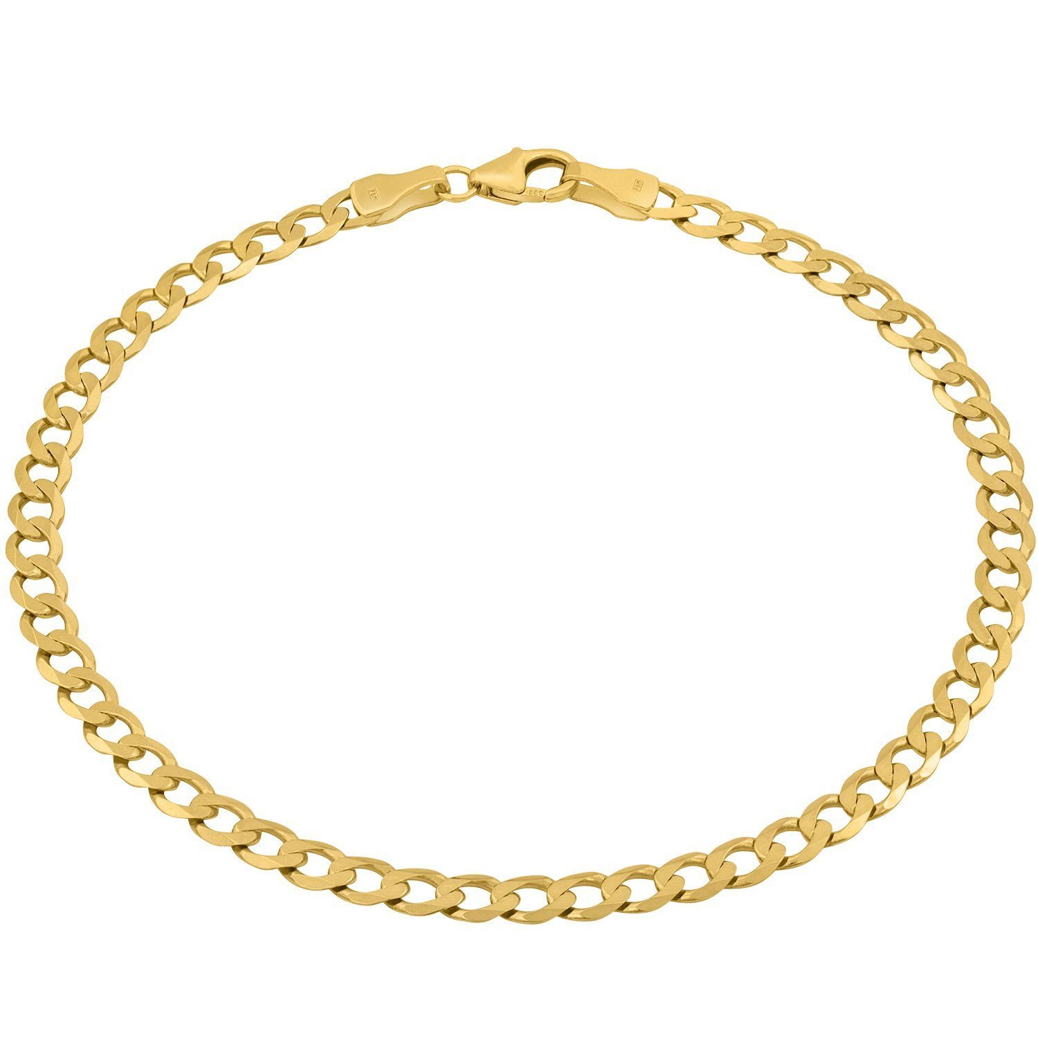 modabilé Goldarmband Armband Panzerkette weit 3,9mm 333 Gold (8 Karat), Herren Armkettchen 19cm, Armkette 3,9mm 333er Gold