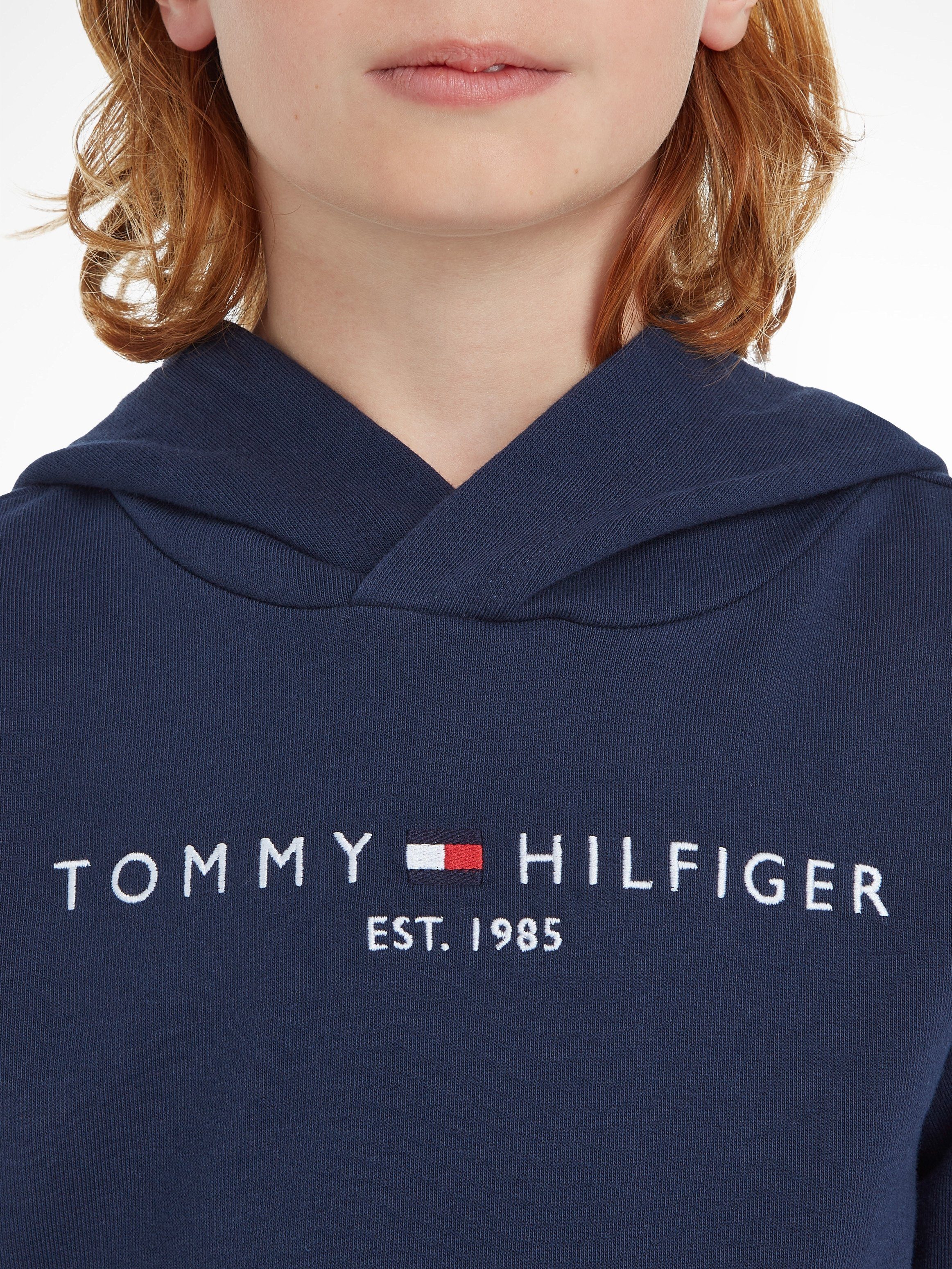Tommy Hilfiger Kinder Junior und Kids MiniMe,für Kapuzensweatshirt ESSENTIAL HOODIE Jungen Mädchen