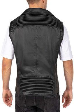 Reichstadt Lederweste Kunstleder Weste RS006W PU (1-tlg) im Biker Style