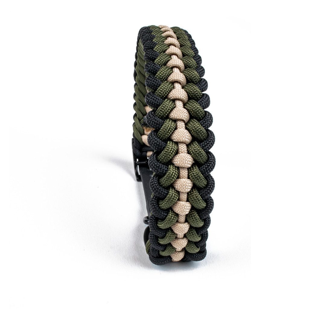 Tierluxe Hunde-Halsband Foxy, Paracord, Biothane, Metall, Handgemacht