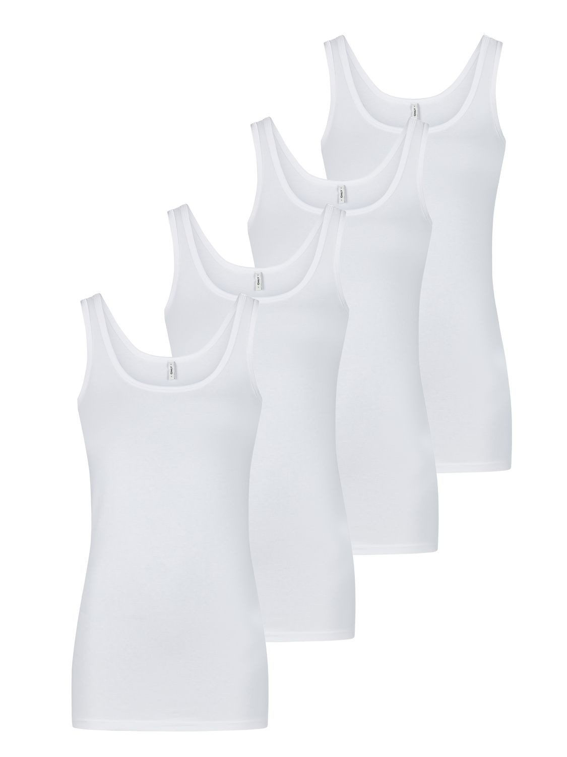 ONLY T-Shirt Damen Tank Top ONLLIVE LUV 4er Pack Slim Fit (Vorteilspack, 4- günstig online kaufen