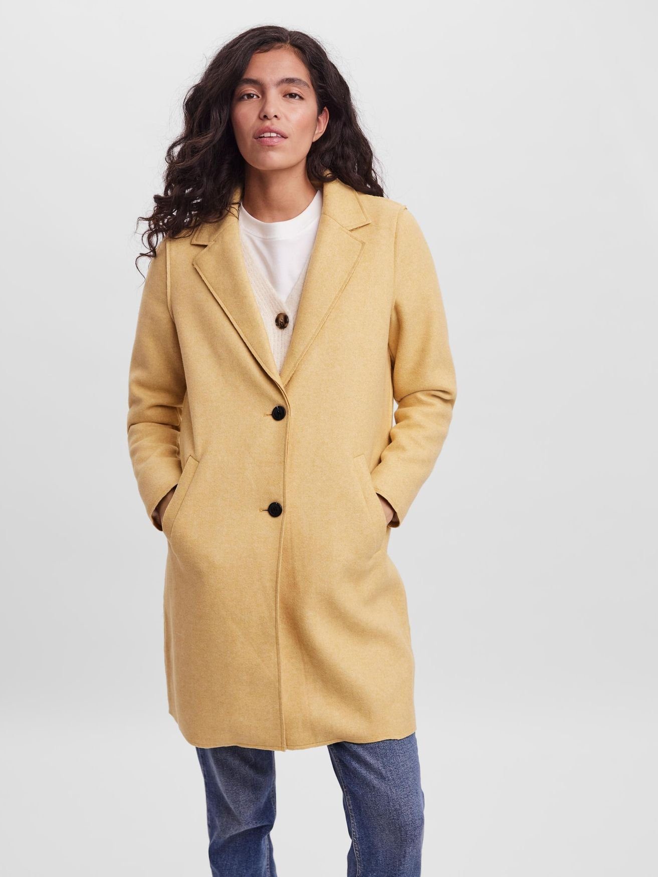 Moda Braun Mantel Coat Kapuze in Vero ohne Kurz Kurzmantel Jacke 4823 VMPAULA