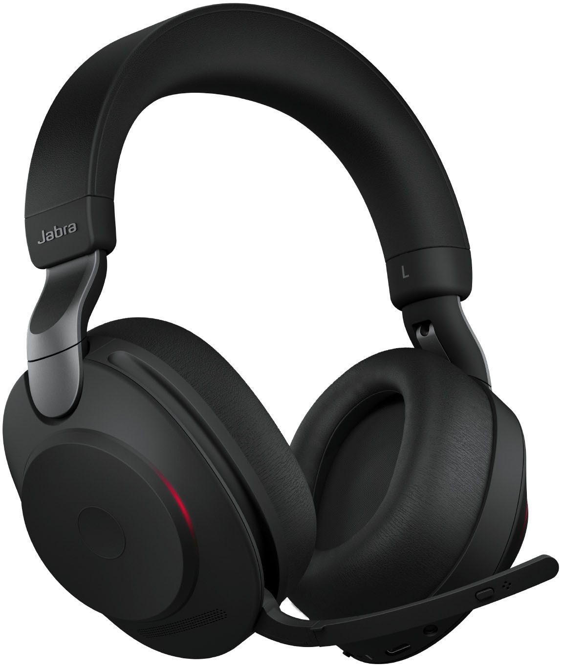 Jabra Evolve2 85 Kopfhörer (Active Noise Cancelling (ANC), Rauschunterdrückung, Sprachsteuerung, Stummschaltung)