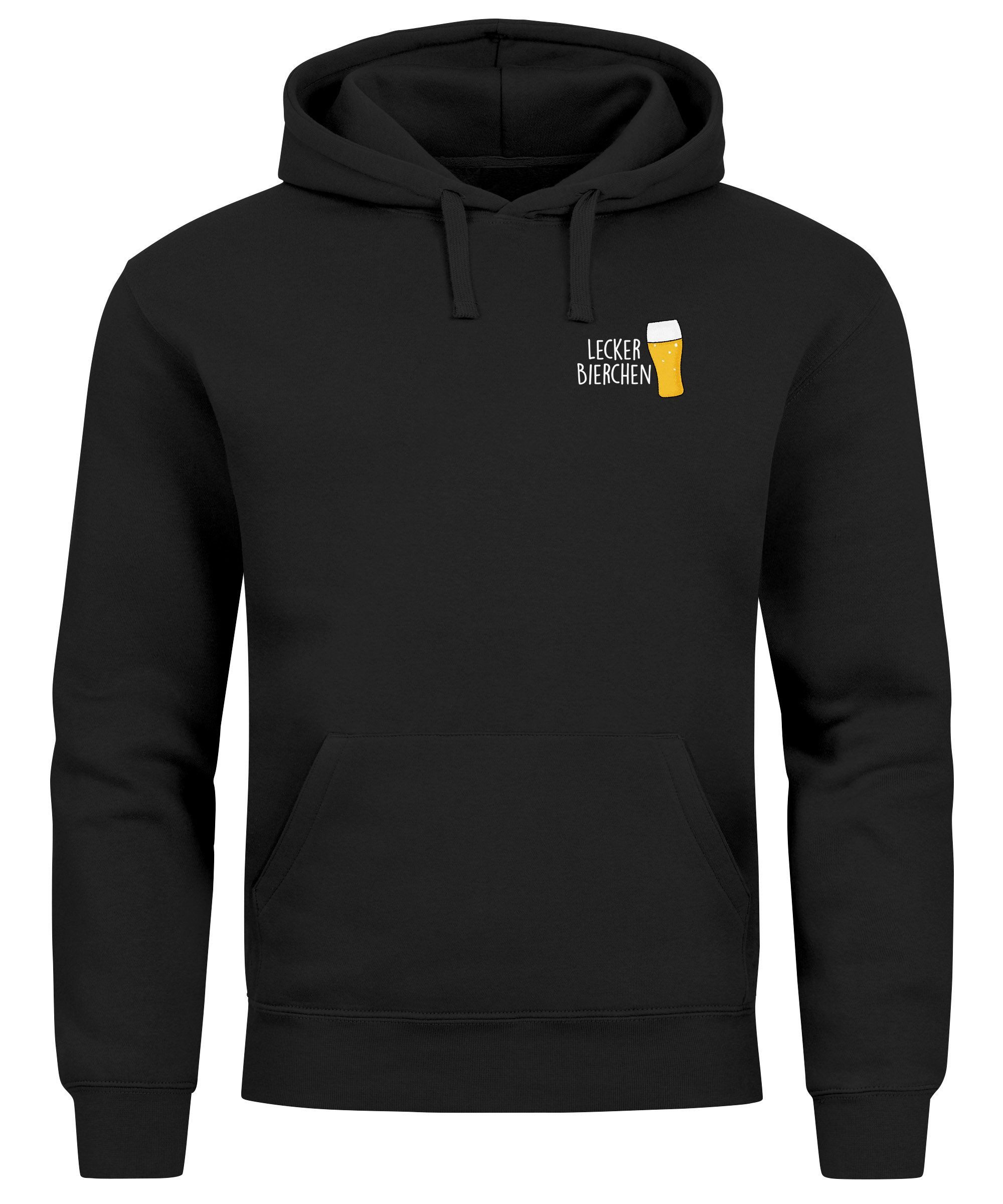 Hoodie Hoodie Herren für das Oktoberfest Lecker Bierchen Brustprint Ersatz