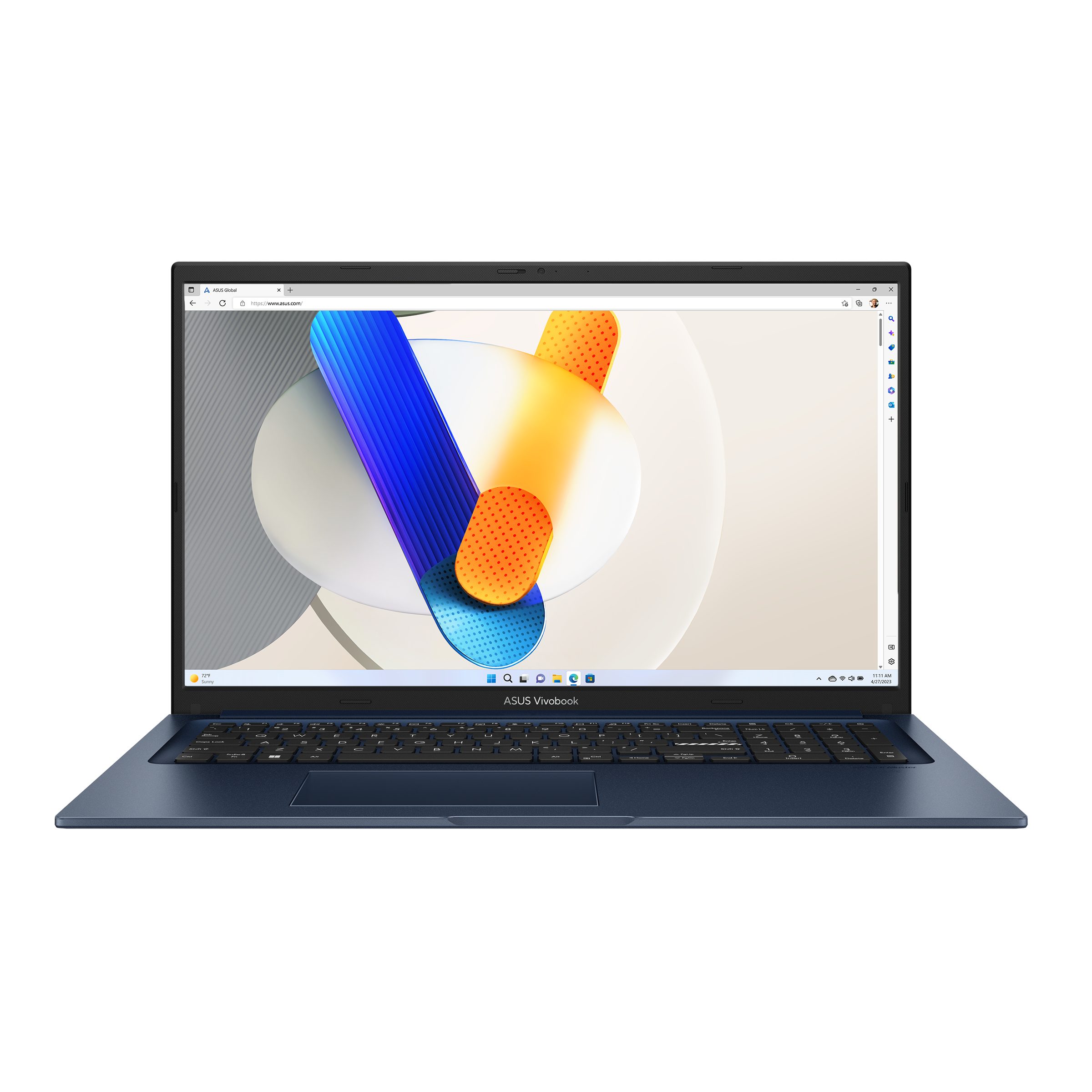 Asus VivoBook X170, 8GB RAM, Notebook (44,00 cm/17.3 Zoll, Intel Pentium Gold 8505, 500 GB SSD, Windows 11 Pro 64Bit + MS Office 2021 Pro, beleuchtete Tastatur)