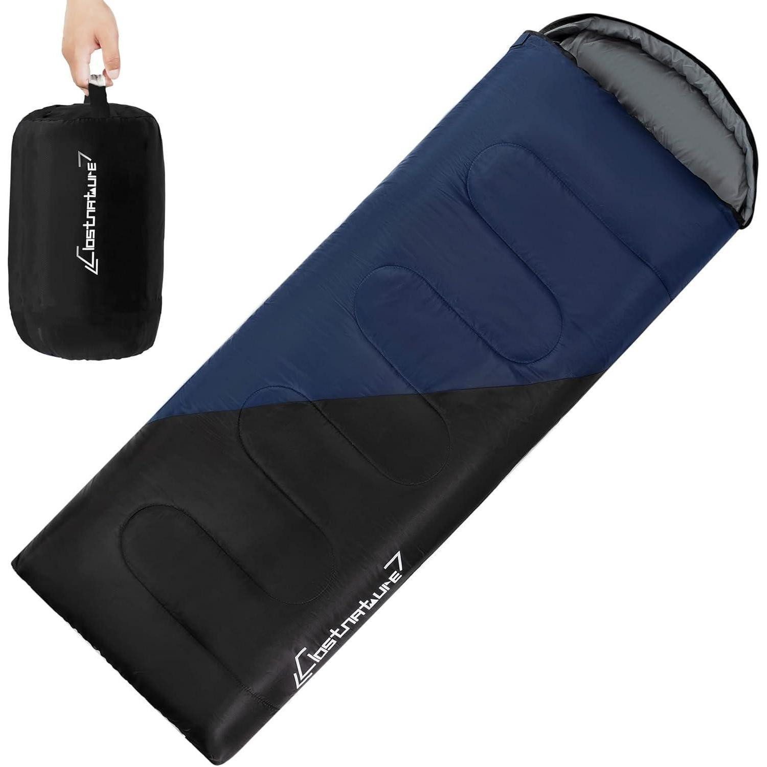 LuxusKollektion Biwakzelt Schlafsack Camping Outdoor Reißverschluss Packmaß Schwarz 1.3 KG