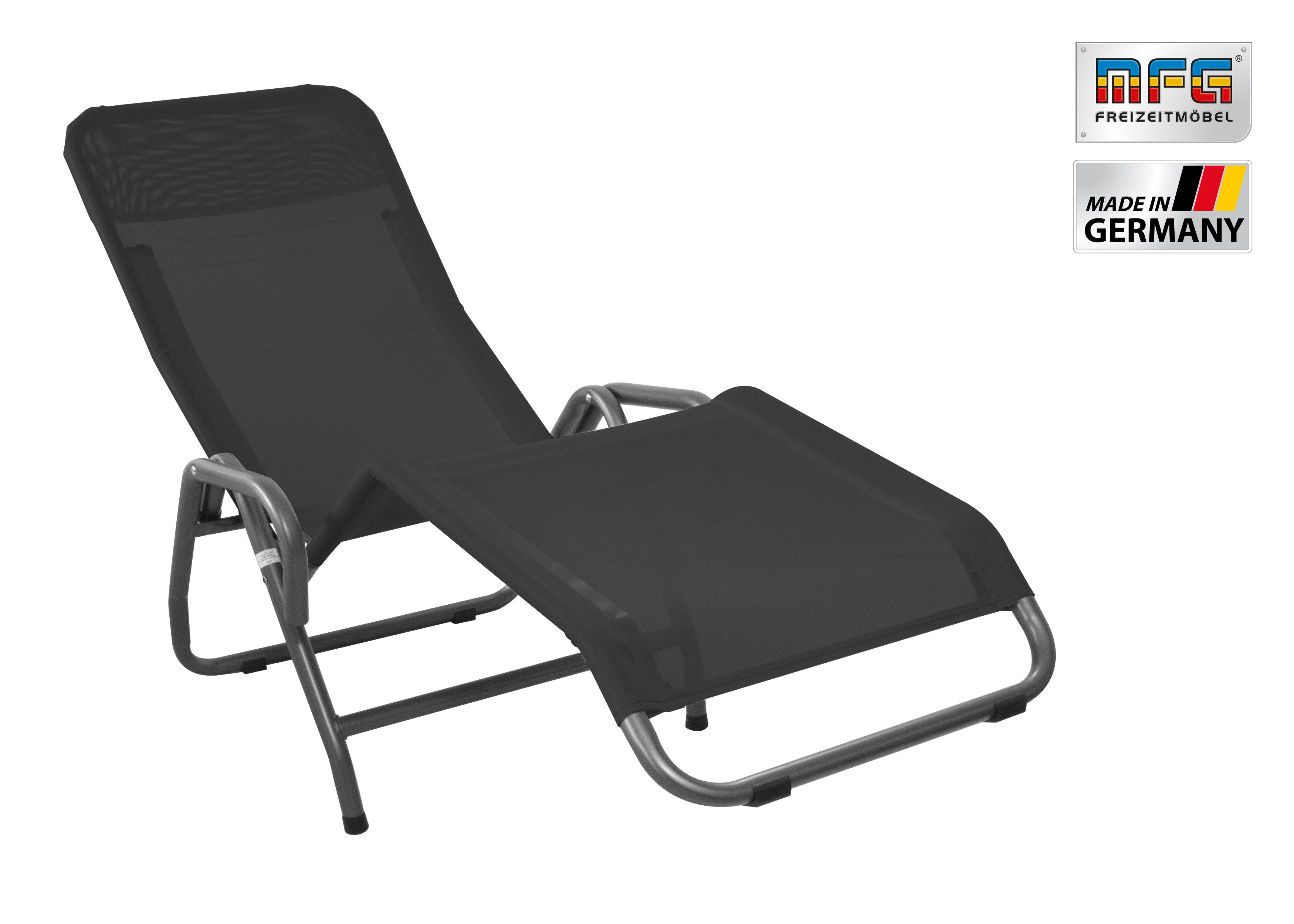 MFG Freizeitmöbel Gartenliege MFG Bäderliege "Pool 3", anthrazit/schwarz, klappbar