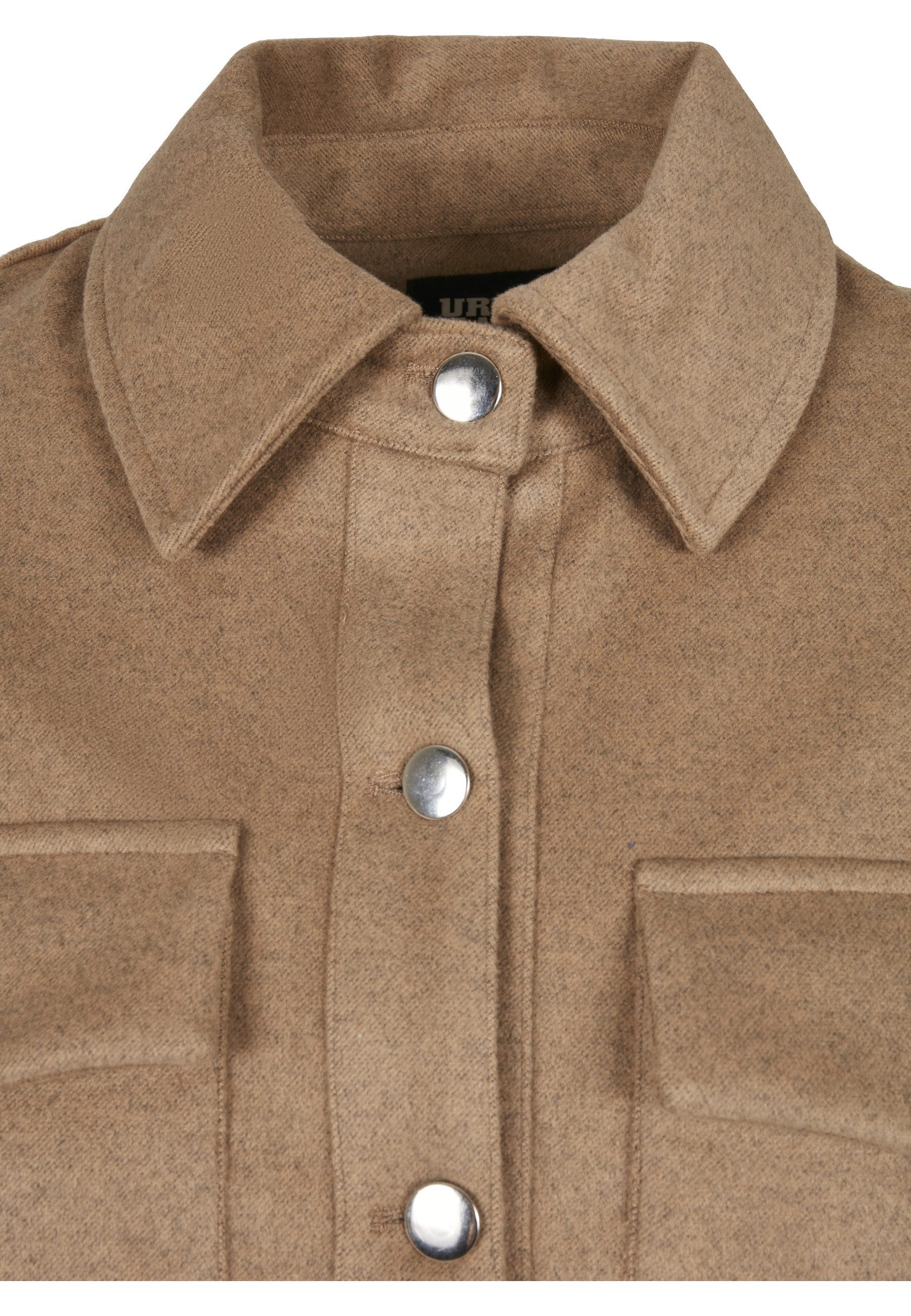 URBAN CLASSICS Langarmhemd Urban Classics Damen Ladies Classic Overshirt (1-tlg)