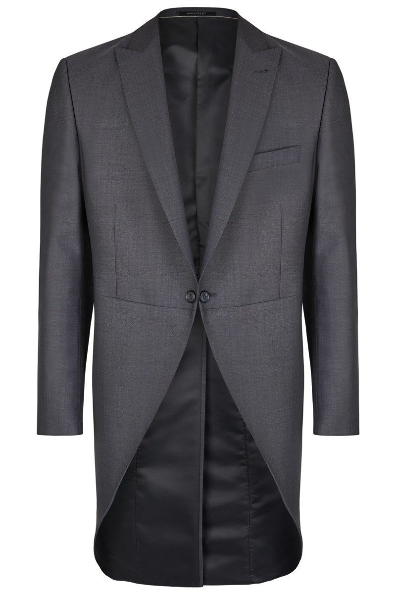 Wilvorst Sakko Wilvorst Herren Cut-Sakko Spitzfacon Modern-Fit Anthrazit