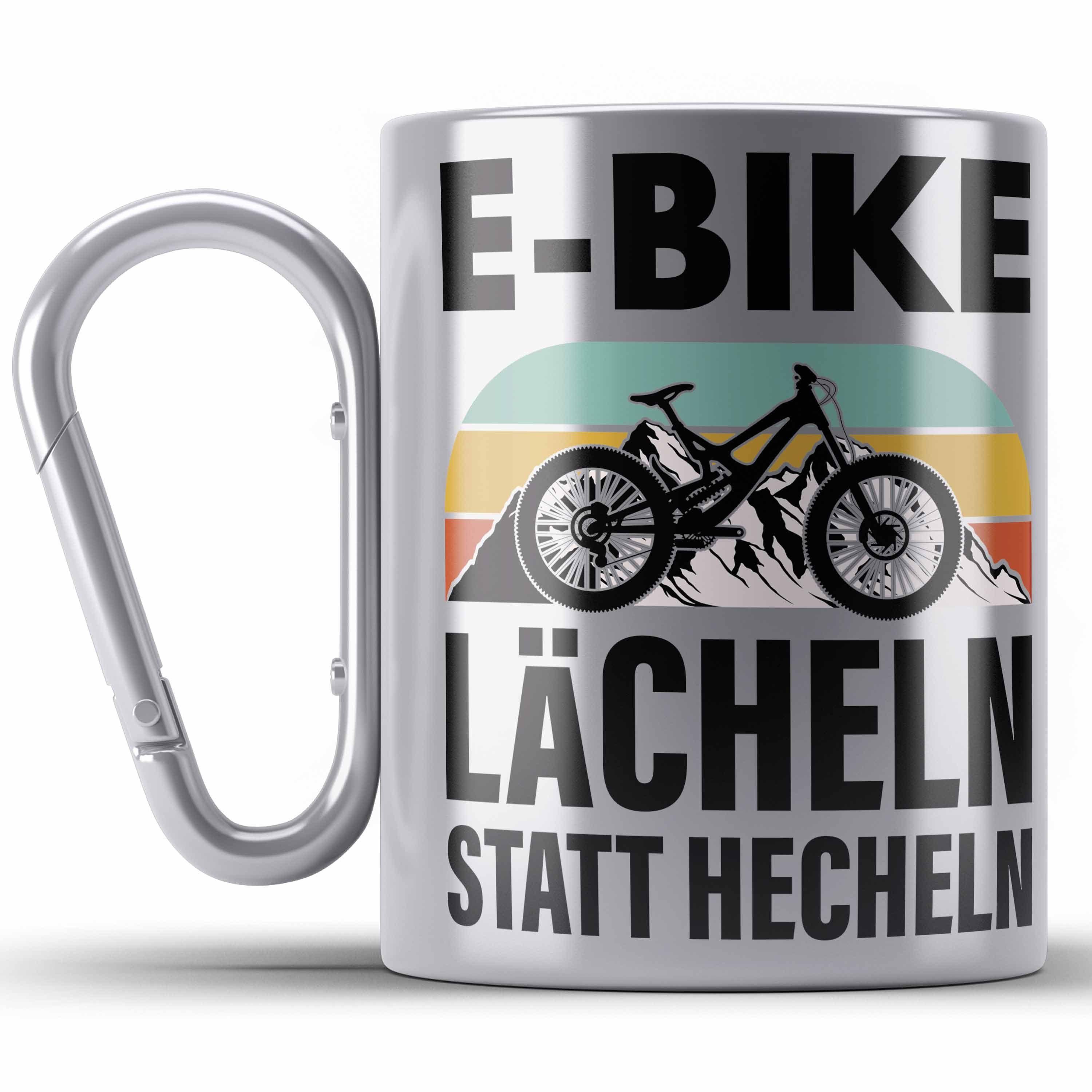 Trendation Thermotasse Elektrofahrrad E-Bike Edelstahl Tasse mit Spruch Geschenk Ebike Lustig