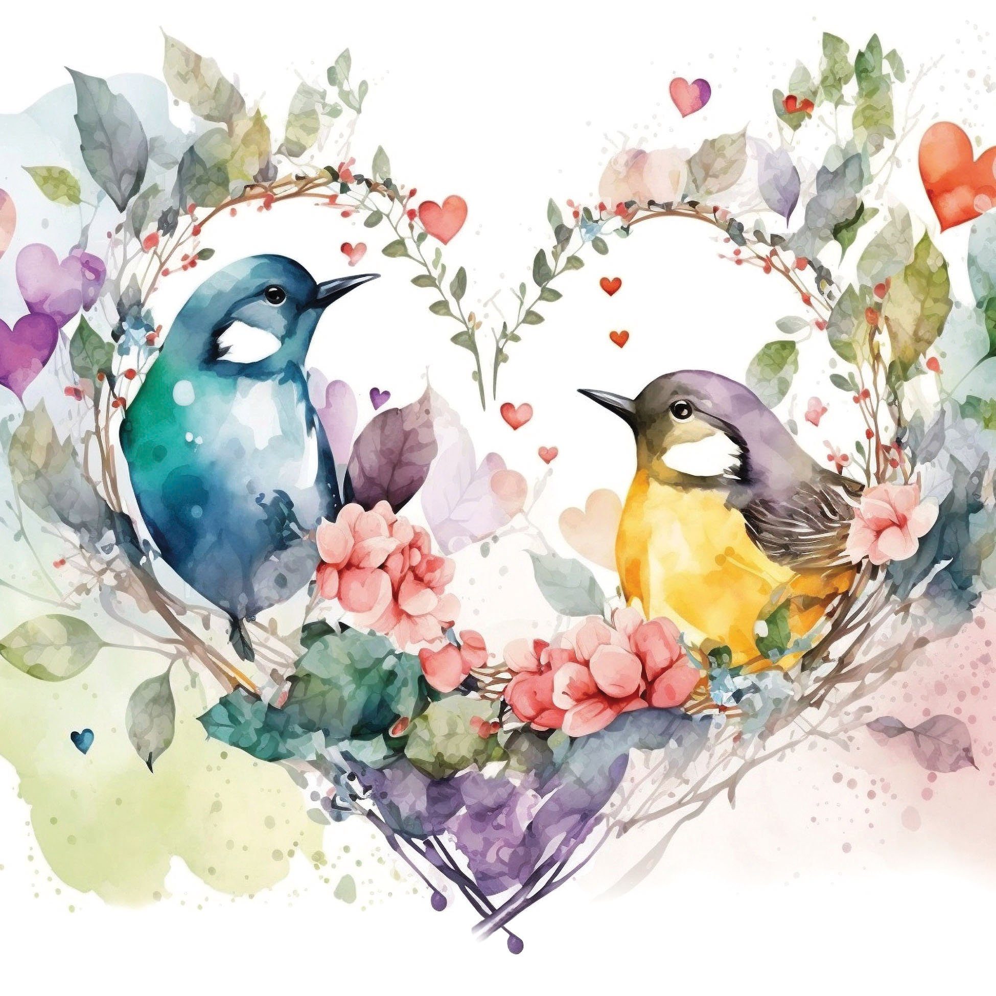 Ambiente Papierserviette Loving Birds, (20 St), 20 Stück