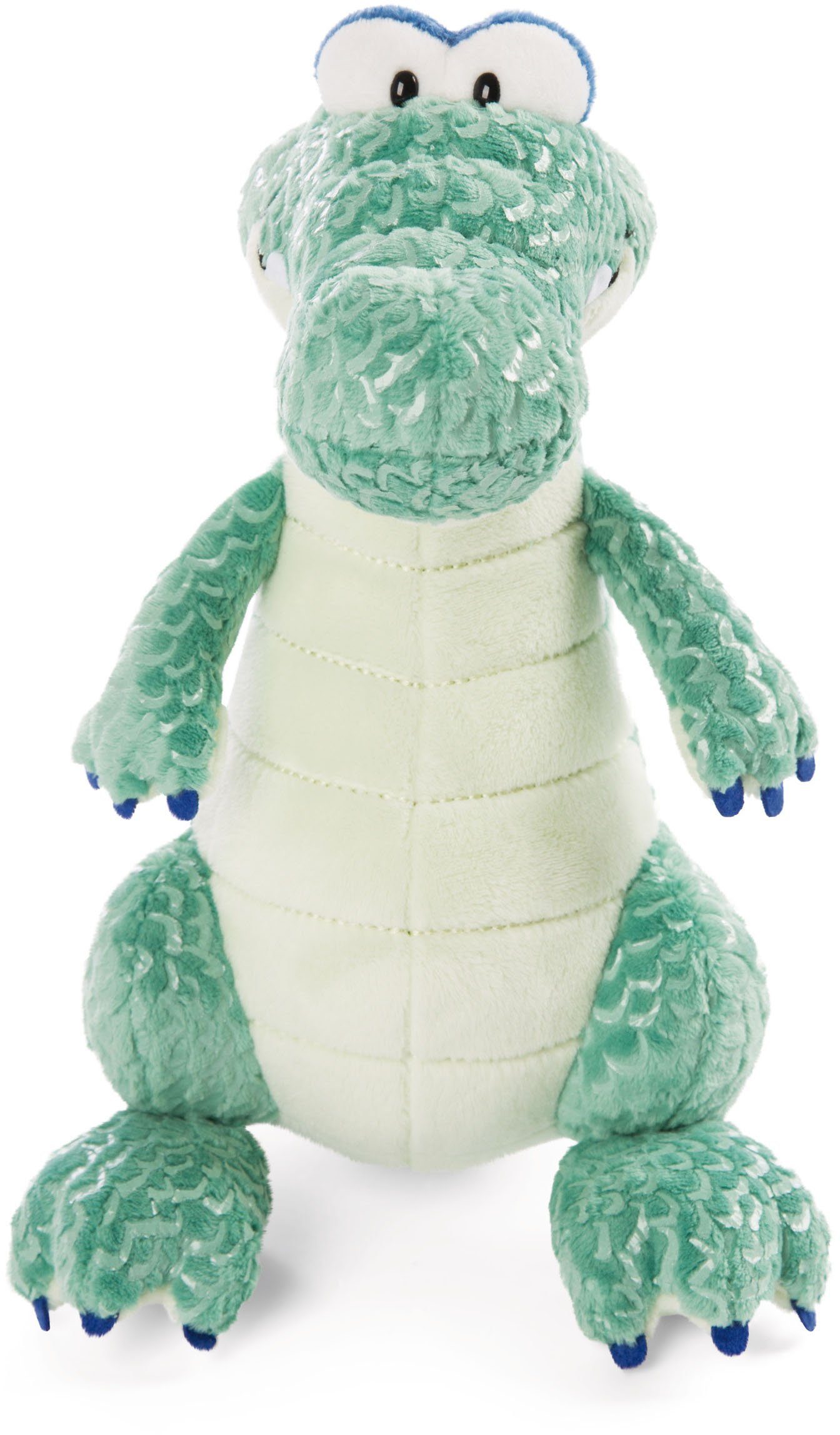 Nici Kuscheltier Wild Friends GREEN, Krokodil Croco McDile, 27 cm, sitzend; enthält recyceltes Material