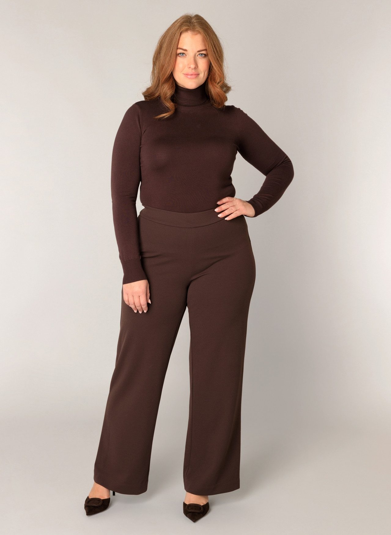 Base Level Curvy Rollkragenpullover Yuena Feiner Strickpullover mit Viskose / Große Größen