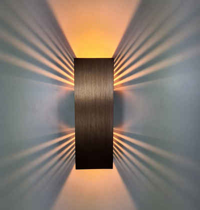 SpiceLED LED Wandleuchte Kupfer Edition, Warmweiß (2700 K), LED fest integriert, Warmweiß, 30 Watt, Lichtfarbe warmweiß, dimmbar, indirekte Beleuchtung mit Schatteneffekt, Up & Down Licht