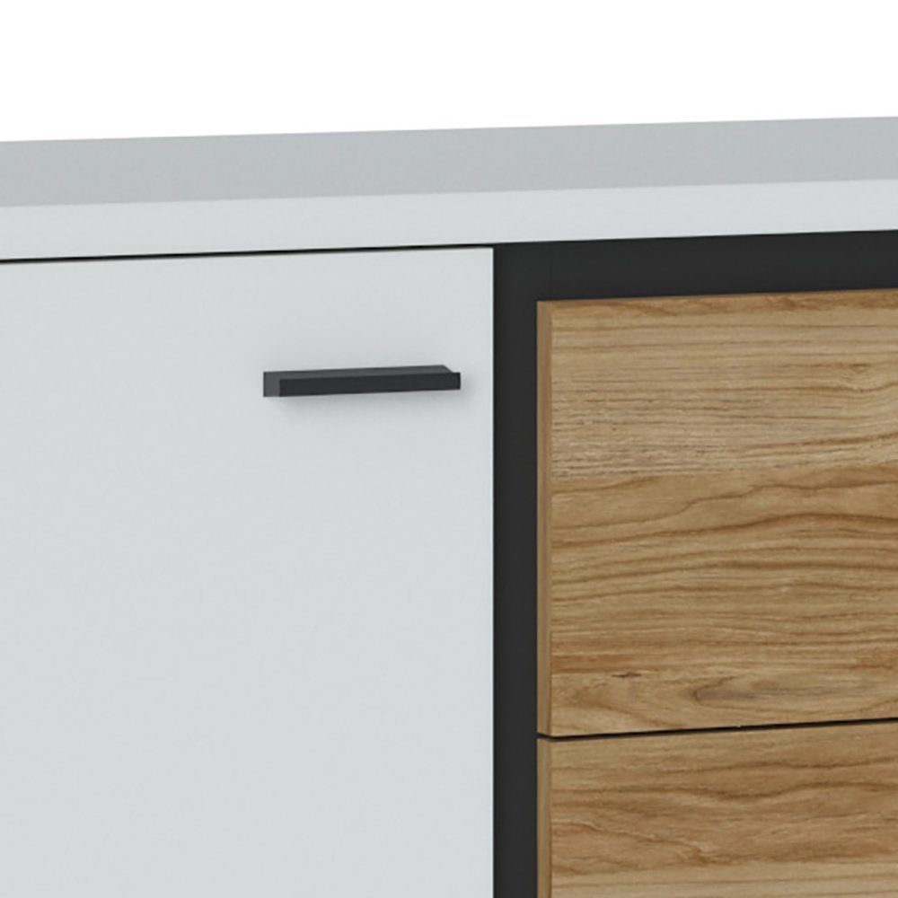 Lomadox Sideboard SANDVIKA-129, in weiß mit günstig online kaufen