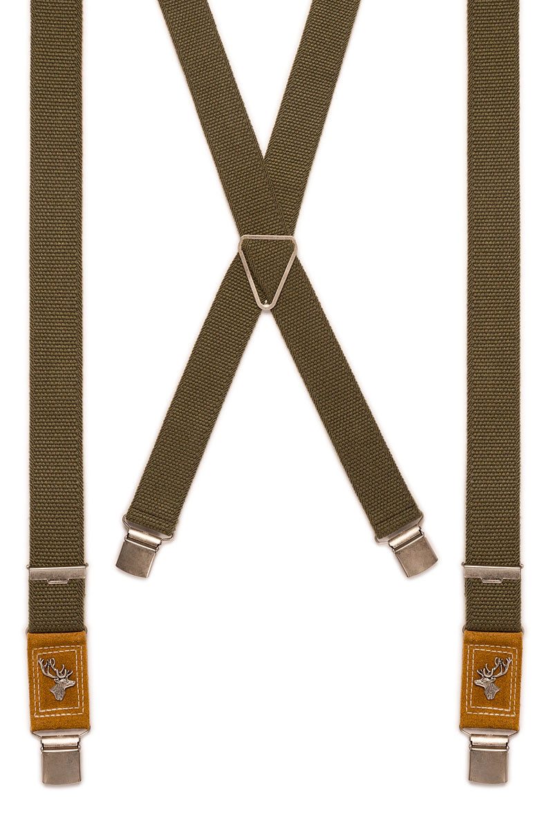 Luise Steiner Trachtenlederhose Trachten Hosenträger - HAAG - natur, braun, oliv