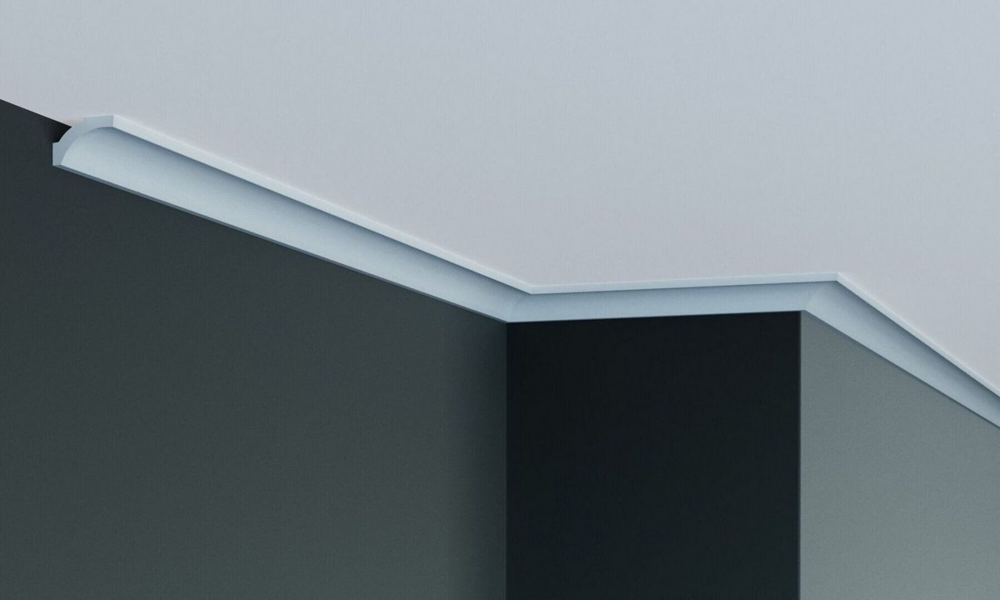 Thumbnail - PROVISTON Stuckleiste Polyurethan, 20 x 30 x 2000 mm, Weiß, Deckenleiste, Kleben, Polyurethan, 1-St.