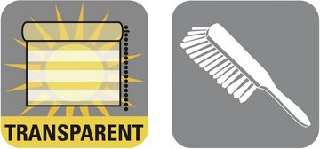 Doppelrollo Easyfix Doppelrollo, Gardinia Exklusiv, halbtransparent, Klemmträger mit Feststellschraube, Rollo vormontiert auf Montageschiene
