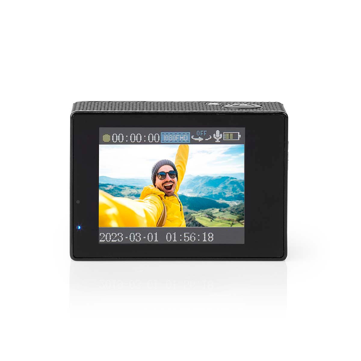 Nedis ACAM21BK Action Cam (Wi-Fi, alltag & einsatz, 1080p@30fps, waterproof up to: 30,0 m)