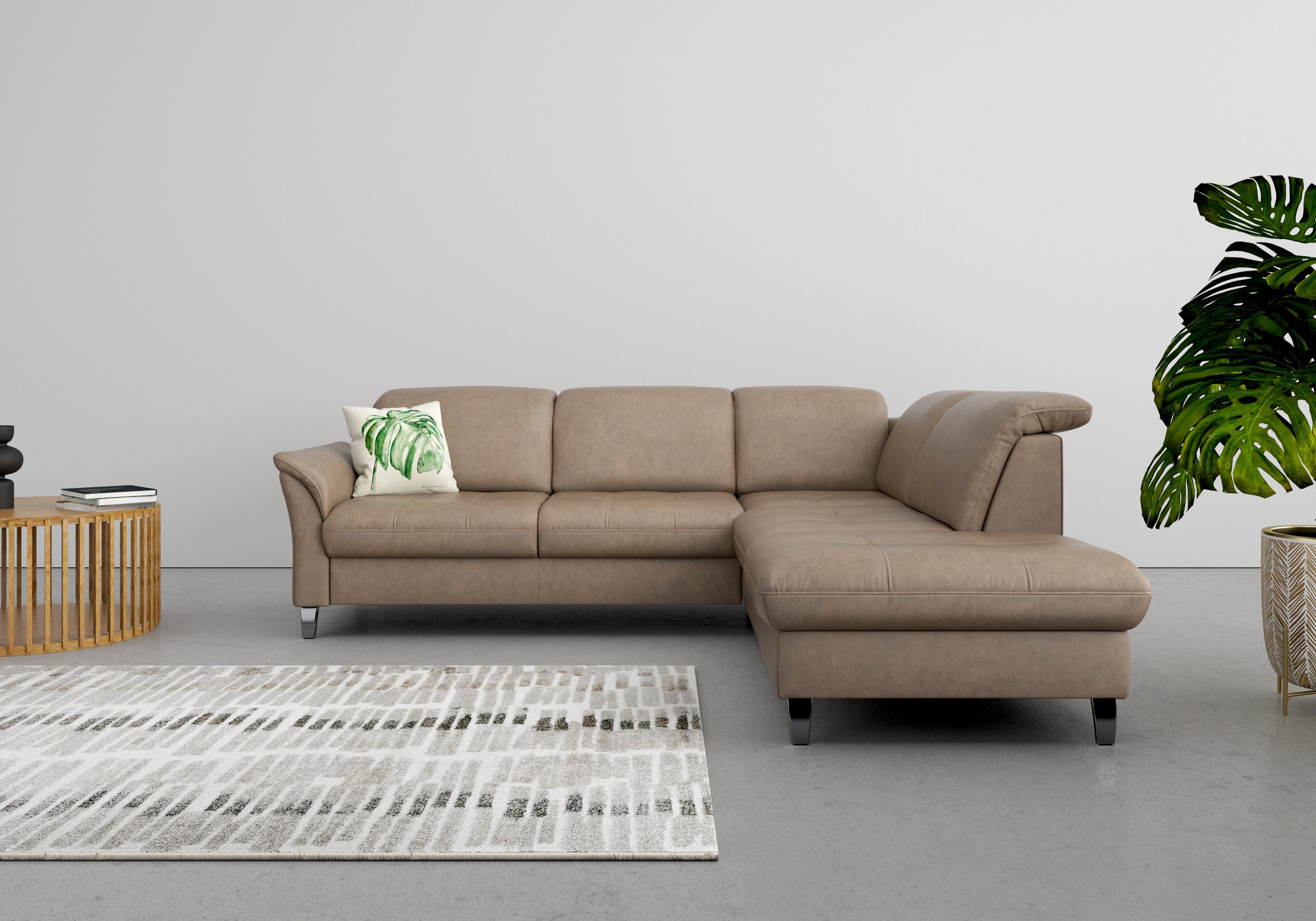 sit&more Ecksofa Maggiore, wahlweise und Kopfteilverstellung, mit Stauraum Bettfunktion