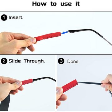 HIBNOPN Brillenband Gläser Retainer Strap BandNeopren Elastic Cord für Sport Brille 6 Pack