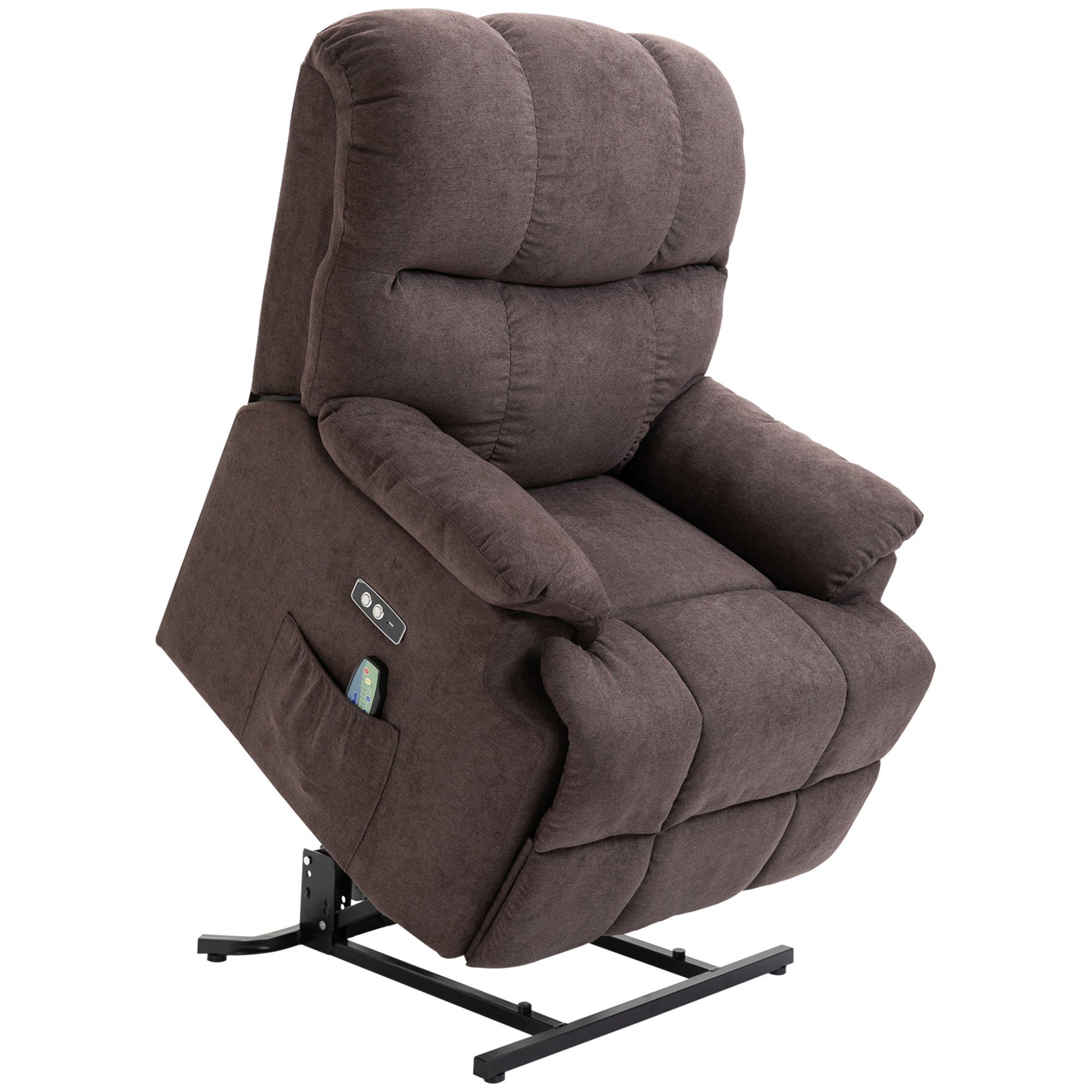 HOMCOM Massagesessel Sessel mit Aufstehhilfe, TV-Sessel mit USB-Anschluss (Relaxsessel, 1-St., Fernsehsessel), bis 150 kg belastbar