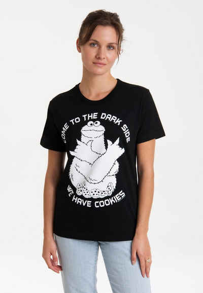 LOGOSHIRT T-Shirt Sesamstrasse – Krümelmonster Dark Side mit lizenziertem Print