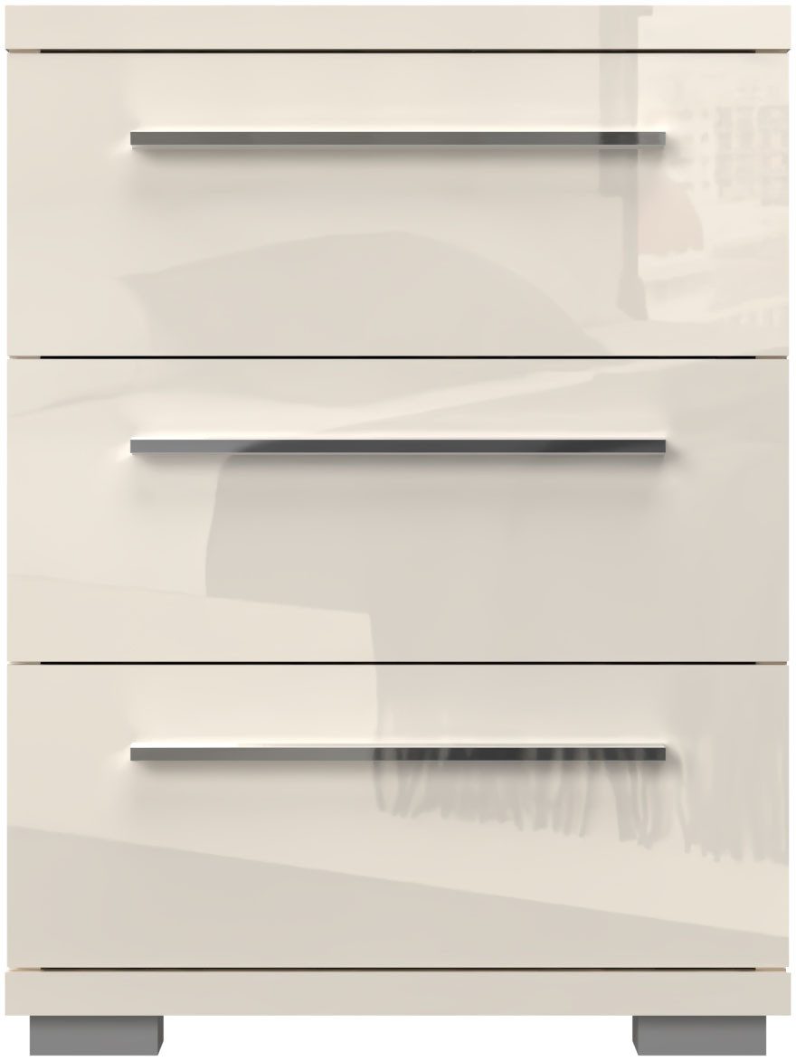 OTTO home Nachtkommode Piano, Nachttisch aus FSC-zertifiziertem Holzwerkstoff, Made in Europe (45/40/43 oder 61cm (B/T/H), ideal passend zum Boxspringbett), UV lackiert, hochglänzend, Soft-Close Funktion, 2 oder 3 Schubladen