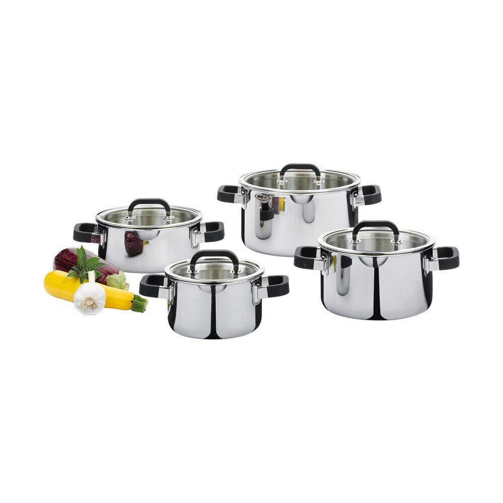 Spring Geschirr-Set Starter-Set 4-tlg. Fusion2+ (1-tlg), Aluminium, Edelstahl, Ø16cm, Edelstahl mit Aluminiumkern, spülmaschinenfest, Induktion