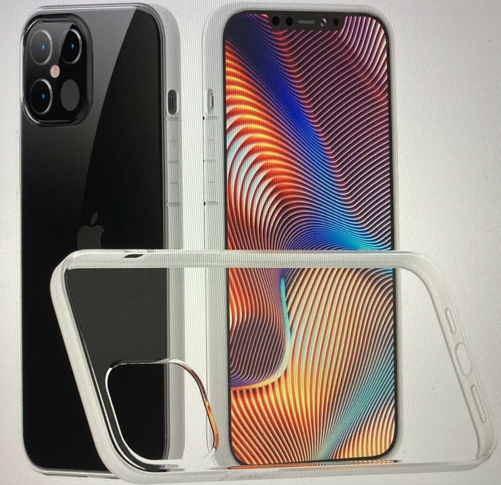 cwonlineshop Handyhülle Smartphone-Hülle,Schutzhülle Silicone Case Handyhülle TPU Transparent hülle für iPhone 12 Pro (6.1) Premium Qualität