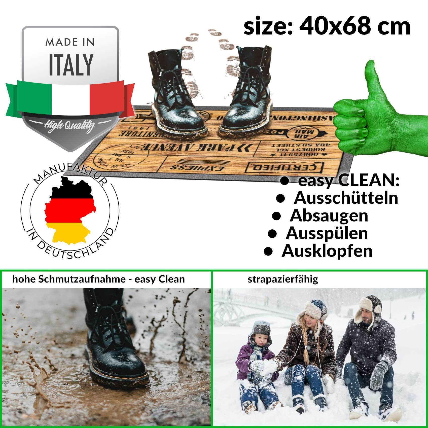 ANRO Fußmatte Rutschfeste Gummibasis Türmatte Schmurzfangmatte, günstig online kaufen