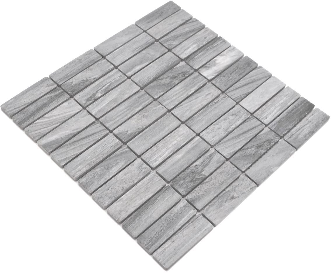 Mosani Mosaikfliesen Mosaik Fliese Keramik Steinoptik grau Wandfliesen