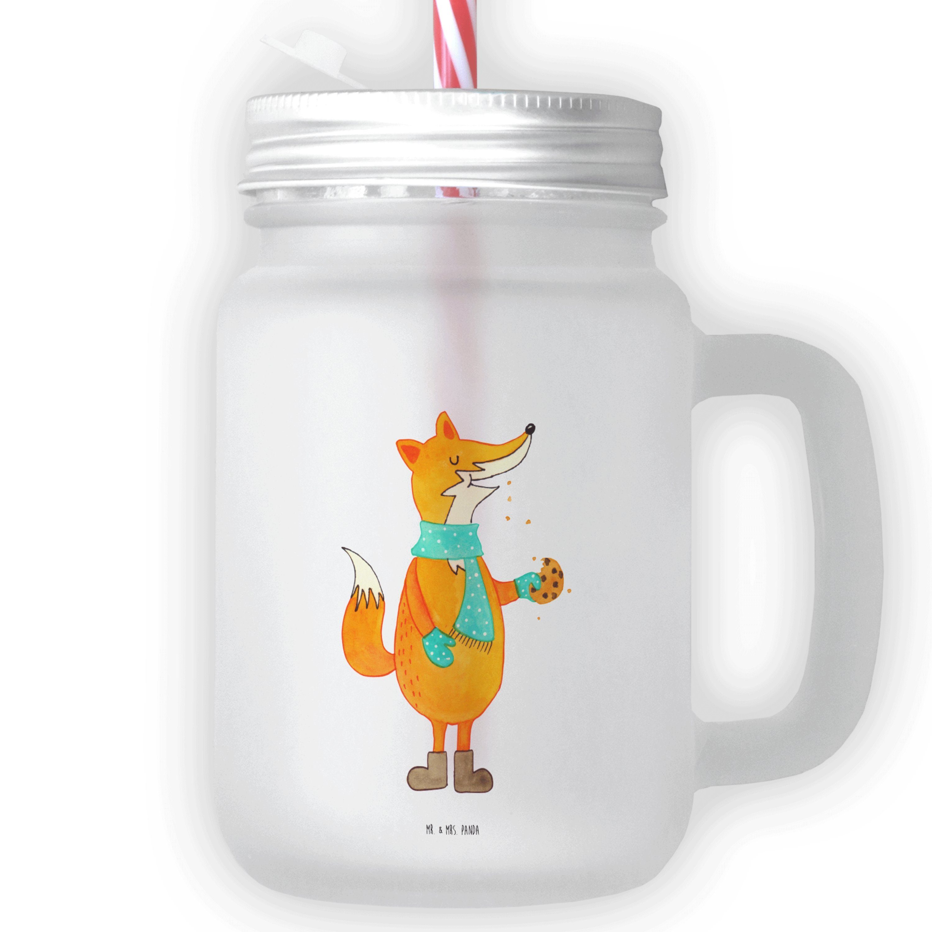 Mr. & Mrs. Panda Glas Fuchs Keks - Transparent - Geschenk, glücklich, Sommerparty Einrichtu, Premium Glas