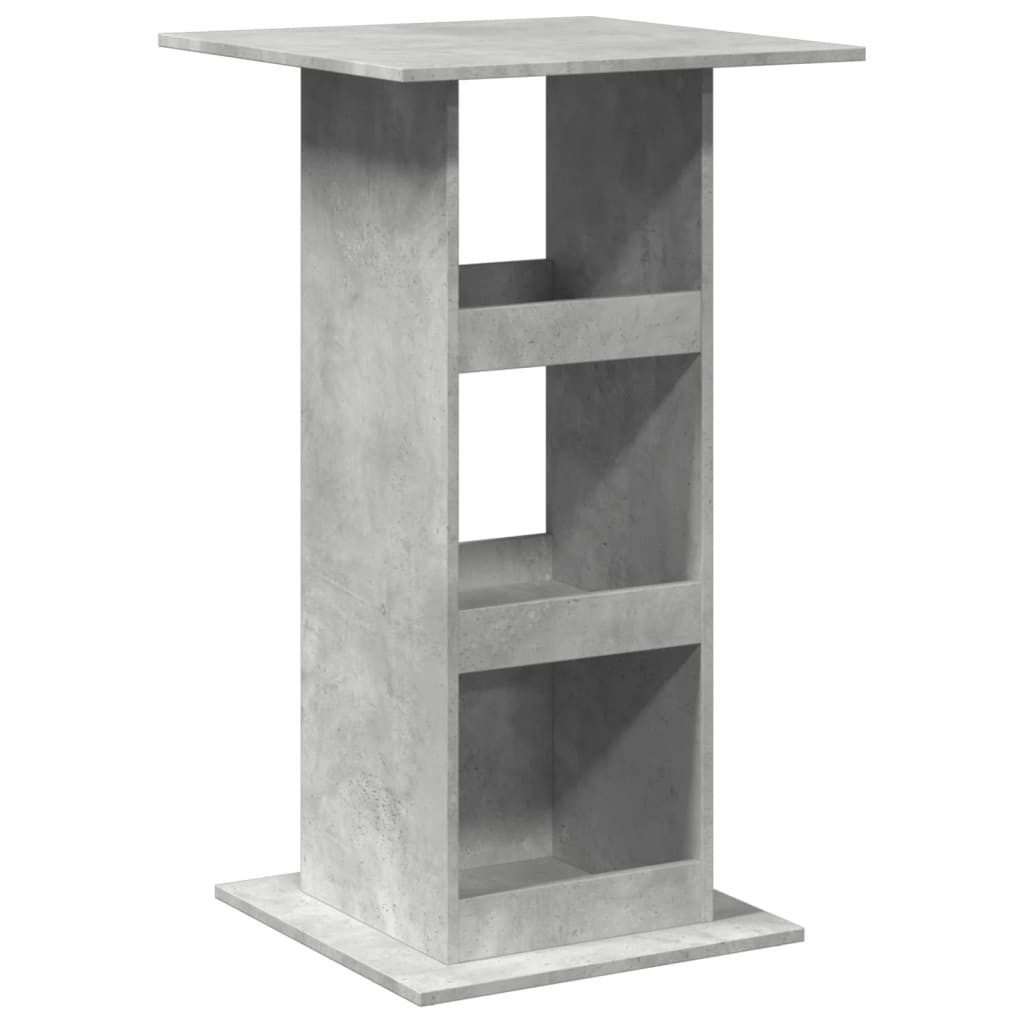 Esstisch Bartisch mit Ablagen Betongrau 60x60x102 cm Holzwerkstoff