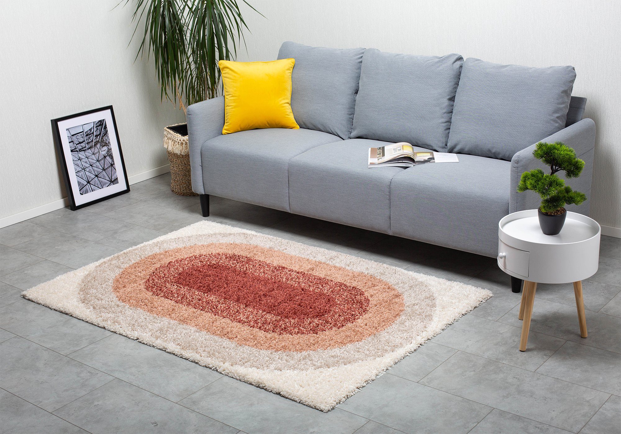 DomDeco Hochflor-Teppich Hochflorteppich ROMI kuschelig & günstig online kaufen