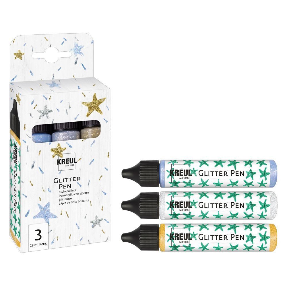 C. KREUL Malstift KREUL Glitter Pen 3x29ml