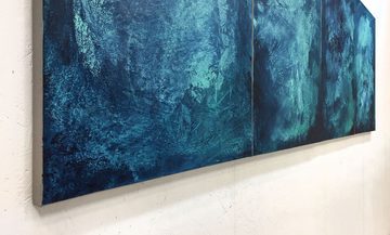 WandbilderXXL Gemälde Deep Water 200 x 70 cm, Abstraktes Gemälde, handgemaltes Unikat