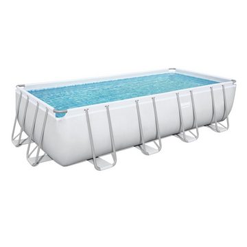 BESTWAY Pool Power Steel Swimmingpool eckig Filter Leiter Cover 549x274x122cm (56465)
