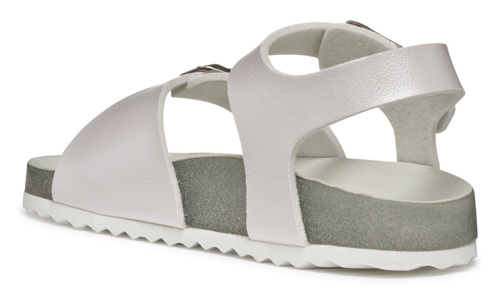 Geox J ADRIEL GIRL Sandale, Konfirmationsschuh, Kommunionschuh, Klettschuh mit dezentem Schimmer