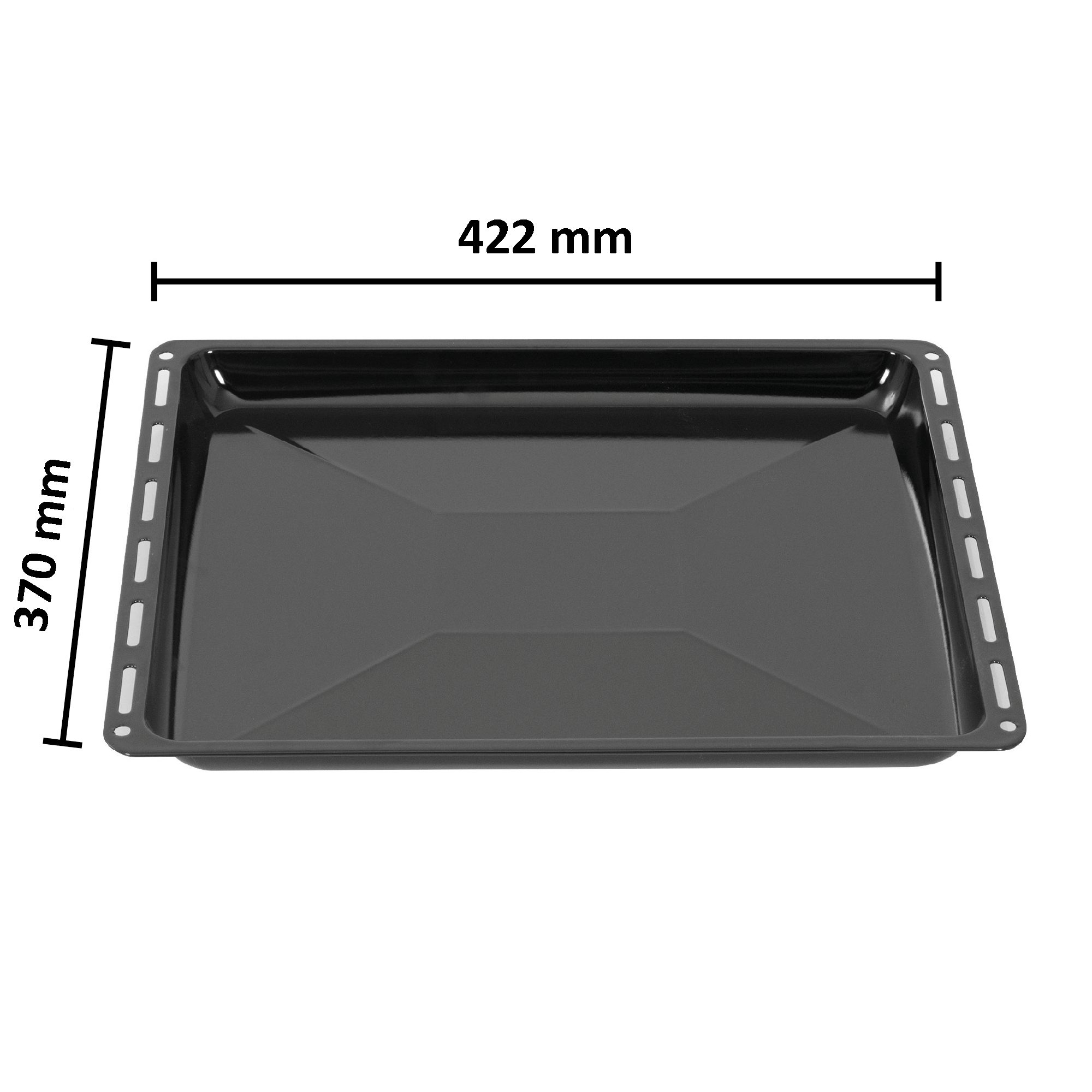ICQN Backblech 422 x 370 x 30 mm 2er Set, Emaille, (Packung, 2-St., Doppelt), Passend für ELECTROLUX, AEG, IKEA, ZANUSSI, JUNO, ZOPPAS