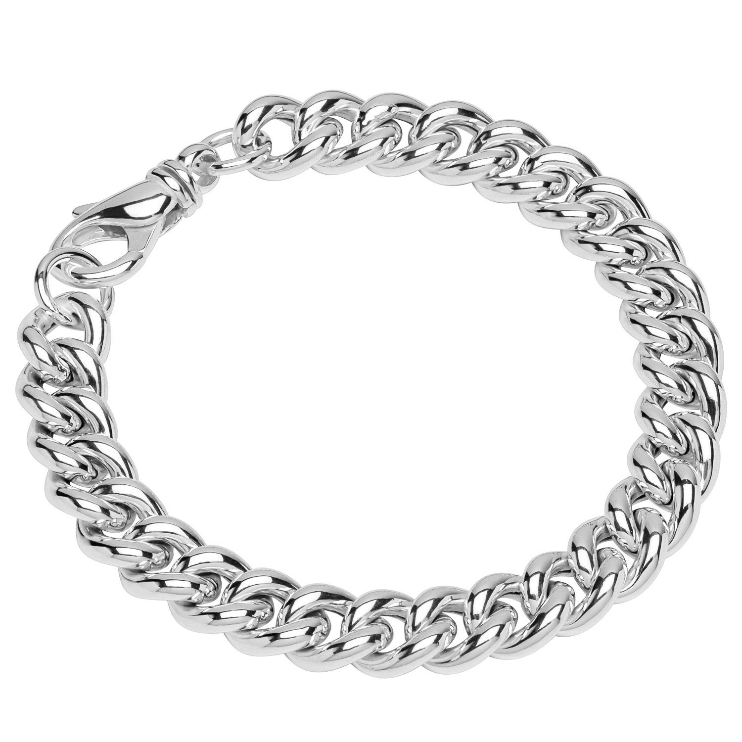 NKlaus Silberarmband Armband 925 Sterling Silber 22cm Noblesse Hohlkett (1 Stück), Made in Germany