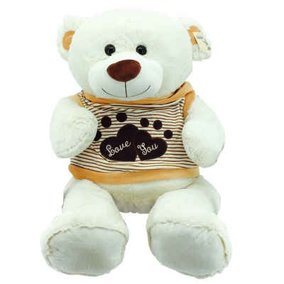 Sweety-Toys Kuscheltier Sweety-Toys 5376 Riesen Teddybär 120 cm beige mit Kapuzenpullover - Kuscheltier Teddy