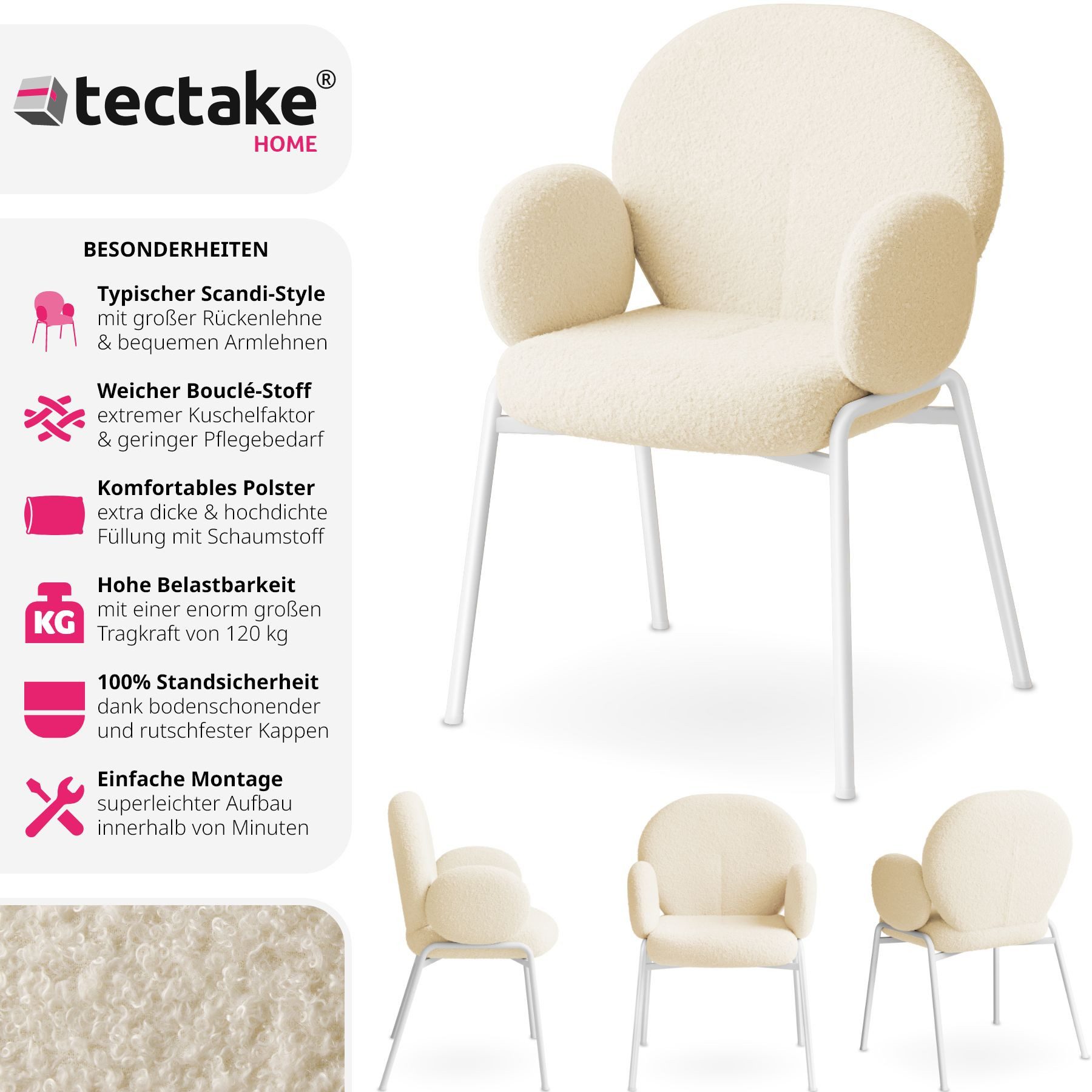 tectake Esszimmerstuhl Stuhl (Set, 1 St), günstig online kaufen